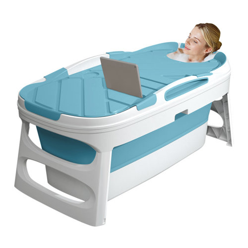 linor Portable Bathtub,Large 55 "Foldable Bathtub Adult Freestanding